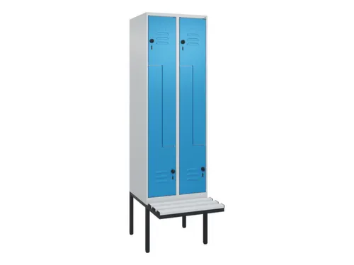 Z-garderobekast,HxBxD 2120x600x815mm,2vak,vak B 300mm,draaigrendel