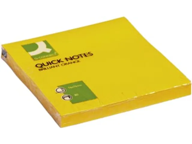Quick Notes Memoblaadjes Neon 76x76mm 80 Vel Oranje