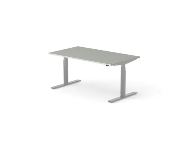 Elektrisch ihv bureau HxBxD 640-1300x1600x900mm blad grijs