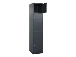 lockerkast,HxBxD 1950x400x500mm,1x5vakken,vak B 400mm,cil.-slot,sokkel