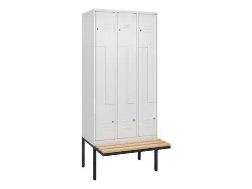 Z-garderobekast,HxBxD 2120x900x815mm,6vak,vak B 300mm,cil.-slot