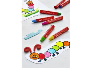 Waskrijt Faber-Castell driehoekig assorti set à 12 stuks - 2