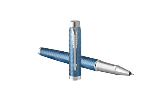 Rollerpen Parker IM Premium Grey Blue CT Fijn Zwarte inkt