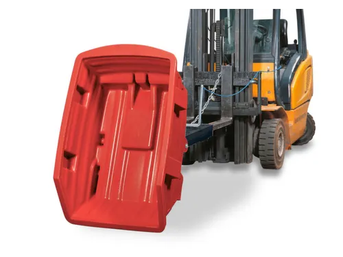 PE-kiepbak,HxLxB 625x1420x920mm,0,3m³,draagverm. 150kg,rood,vorkkoker