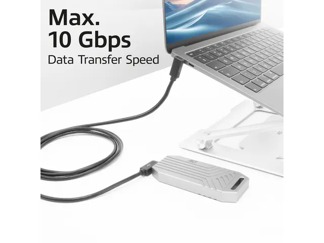 Kabel ACT USB-C hoek links/rechts USB-C hoek boven/beneden 10Gbps 1m