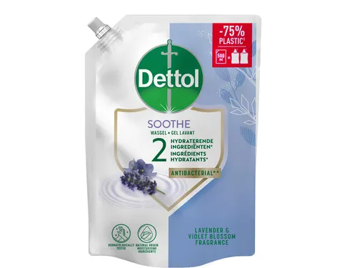 Dettol Handzeep Soothe Lavendel & Vioolbloesem navulling 500ml