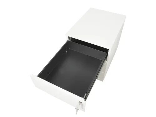 Claudius Basic N wit verrijdbaar ladeblok 3 lades 58cm diep