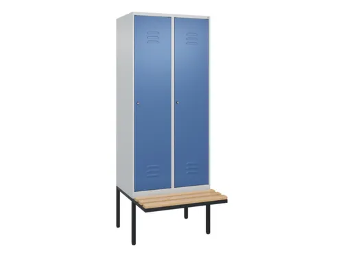 locker met bank,HxBxD 2120x800x815mm,2vak,vak B 400mm,cil.-slot