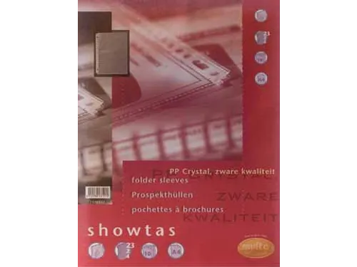 geperforeerde showtas A4 23-gaats, glashelder