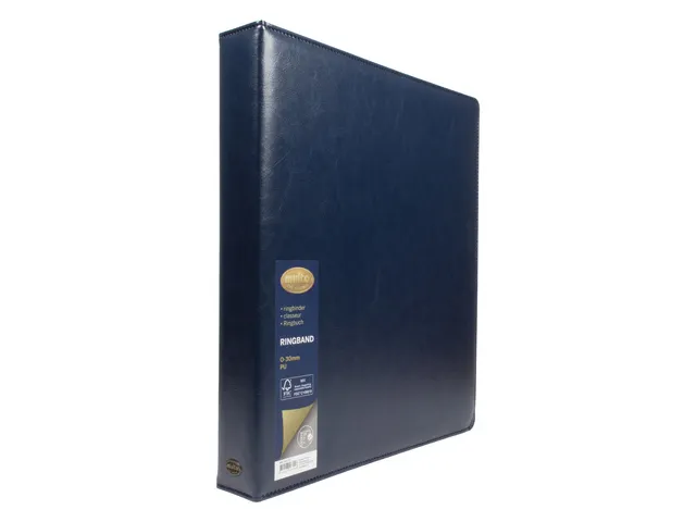 Ringband Multo Hannibal A4 23r O-30mm blauw kunstleder