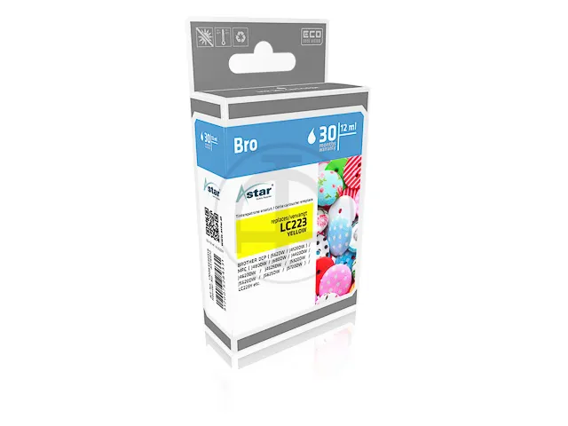 Astar Brother LC223Y MFCJ Inkt Geel Rebuilt 550 Pagina's 5.9ml