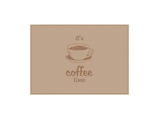 Placemat 45x32cm PVC Koffie Tijd Lichtbruin 6 Stuks - 1