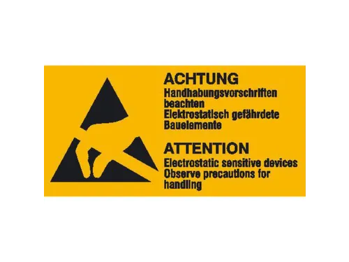 waarschuwings-combibord,Elektrostatisch gevoelige onderdelen,PVC