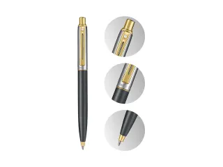 Balpen Sheaffer Sentinel 334 matt black, PVD gold plated trims - 7