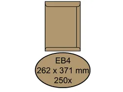 Envelop Quantore Akte Eb4 262X371mm 100 Gram Bruinkraft Gegomd