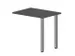 table de rallonge,haut. régl.,HxlxP 720-840x800x600mm,MS-gris foncé