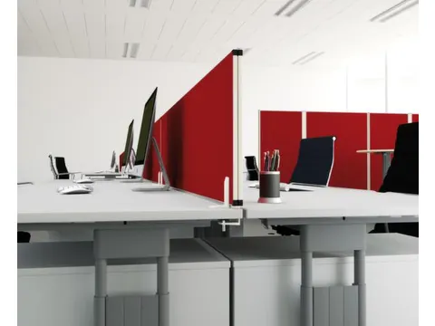 Bureauwand H X B X D 400x1600x 27mm Rood