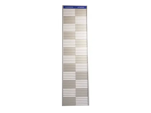 Menoor In-Uit bord 60 namen Aluminium Aanwezig/Afwezig Blauw