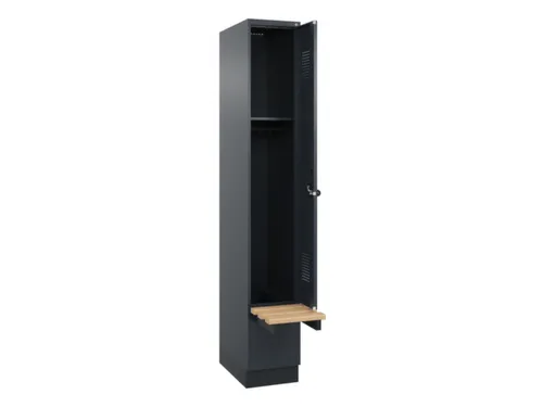 locker met bank,HxBxD 1950x300x815mm,1vak,vak B 300mm,draaigrendel