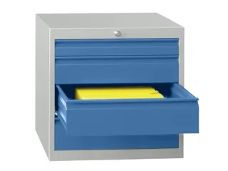 ladekast HxBxD 600x715x600mm 4laden slot RAL7035 front RAL5012 - 2