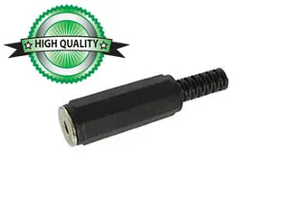 Vrouwelijke 3.5mm Stereo Jack - Zwart Plastic - 1