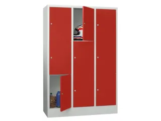 lockerkast,HxBxD 1850x1200x500mm,3x3vakken,RAL7035,front RAL7035 - 2