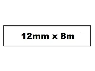 Labeltape Quantore TZE-231 12mm x 8m zwart op wit - 1