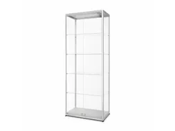Glazen Vitrinekast LED Verlicht Dubbele Deur 80x40x200cm