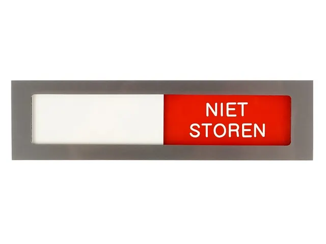 Infobord Deurbordje Niet Storen Groen Rood 150x40mm