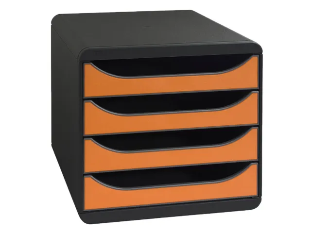 Exacompta Ladenblok A4 5 Laden Big Box Donkergrijs/Oranje