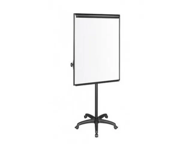 Flipchart Magnetisch Met 5 Wielen 100x70cm Zwart