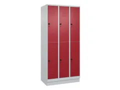 dubbeldekse locker,HxBxD 1950x900x500mm,3x2vak.,vak B 300mm