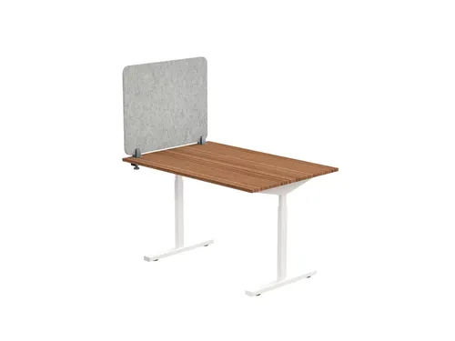 Akoestisch PET-vilt scheidingsscherm bureau lichtgrijs 60x75cm