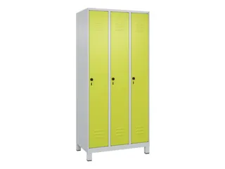 locker,HxBxD 1950x900x500mm,3vak,vak B 300mm,draaigrendel,voeten - 1
