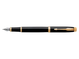 Vulpen Parker IM Black Lacquer GT Finish Fijn Blauwe inkt - 1