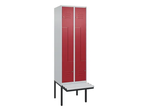 Z-garderobekast,HxBxD 2120x600x815mm,2vak,vak B 300mm,cil.-slot