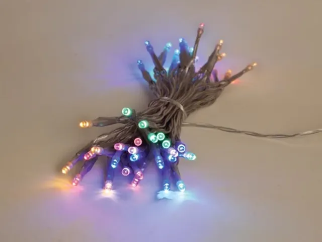 Showlight - 5m - 40 Leds - Veelkleurig - Transparante Kabel - Dubbele