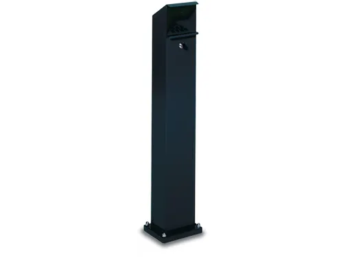 Asbakstaander Vierkant Staal 2 Liter Hxbxd 1150X180X150Mm Overkapping