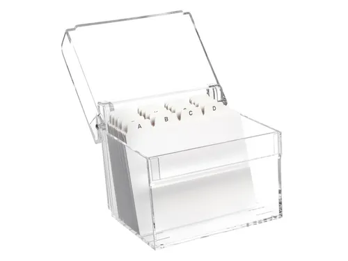 Kaartenbak Maul A7 + Index Acryl Glashelder