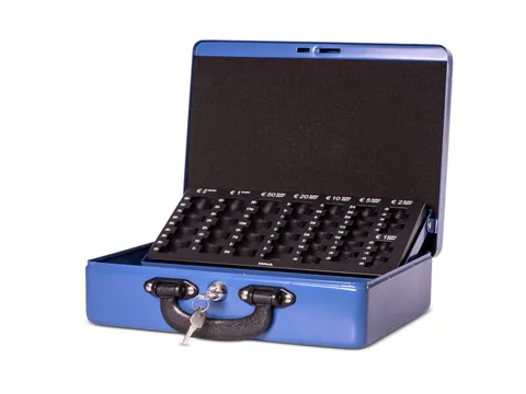 Geldkist met Euro muntinzet Blauw