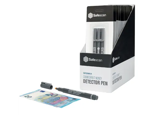 Valsgeld detectiepen Safescan 30 grijs blister à 3 stuks