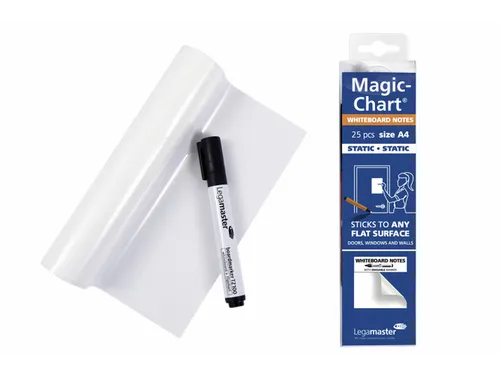 Legamaster Magic-Chart notes Whiteboard folie A4 20x30cm Wit 25 vel