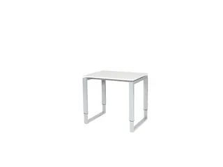 Domino Plus Bureau Hoogte Verstelbaar 800x600mm Wit 25mm Alu O-Poot - 1