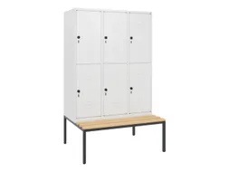 Dubbeldekse dekenkist,HxBxD 1950x1200x815mm,3x2vak.,vak B 400mm