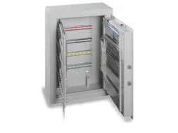 Sleutelkluis klasse A HxBxD 636x812x206mm 400haakjes 70kg Ral7035