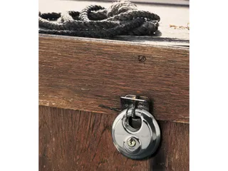 Hangslot MasterLock discus versterkte beugel RVS 70mm - 2