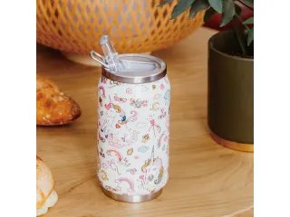 Thermosbeker Les Artistes Paris blik 280ml Unicorn Ivory met Rietje - 7