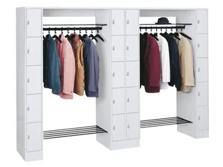 Garderobe- En Vakkenkastsysteem 1950x2840x480mm 20 Vakken 20 Hangers - 1