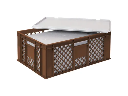 Euronorm-stapelbak,m. isoleerbox,HxLxB 240x600x400mm,43/20,4l,HDPE
