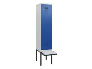 locker met bank,HxBxD 1950x400x815mm,1vak,vak B 400mm,cilinderslot - 2